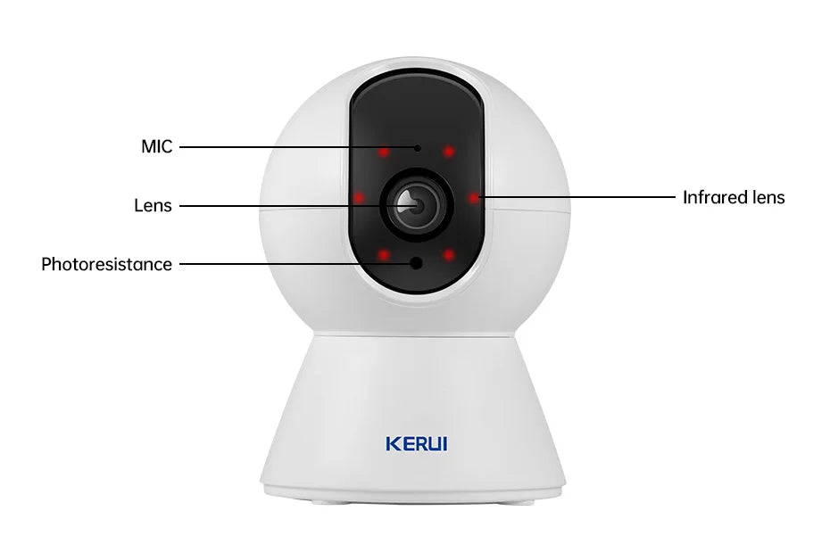Caméra intérieure intelligente pour animaux — Wi-Fi 4K HD