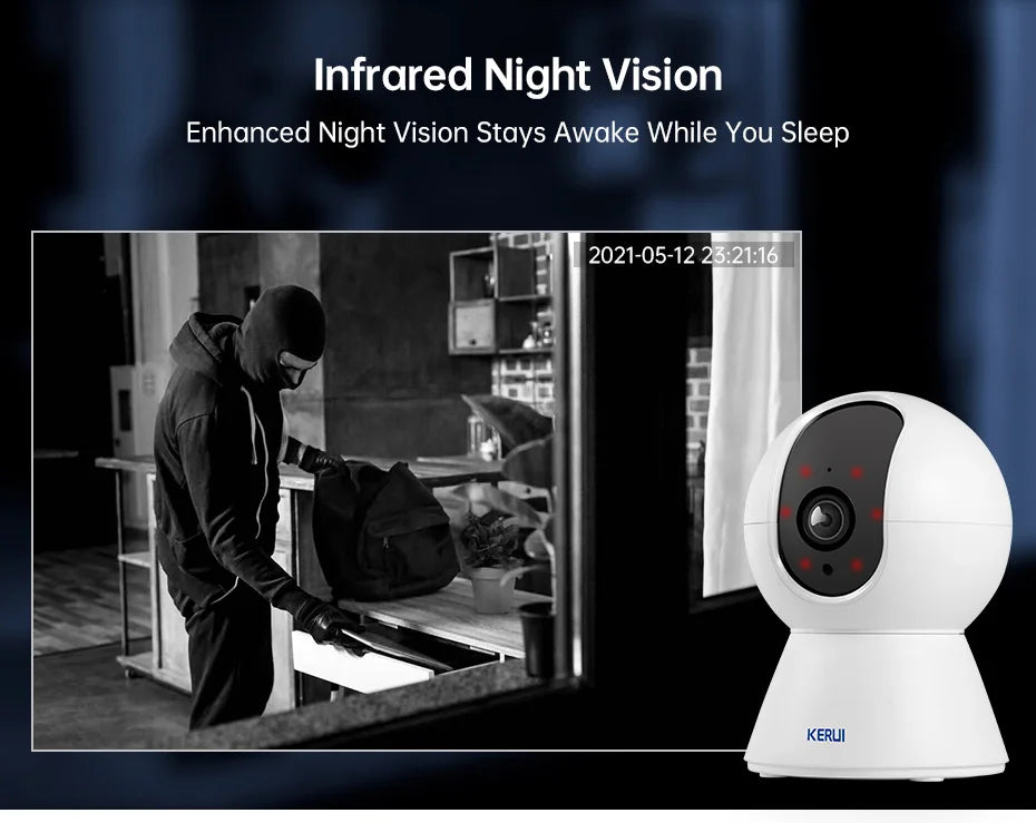 Caméra intérieure intelligente pour animaux — Wi-Fi 4K HD