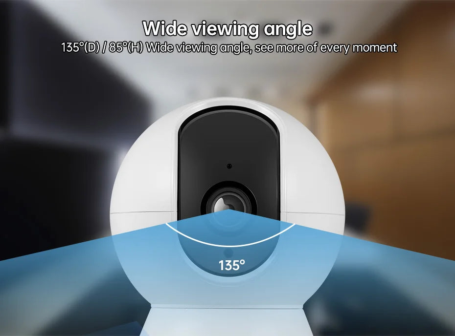 Caméra intérieure intelligente pour animaux — Wi-Fi 4K HD