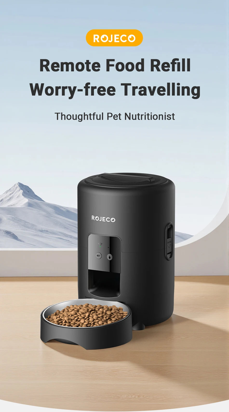 Distributeur automatique de croquettes 2L — Programmable Wi-Fi