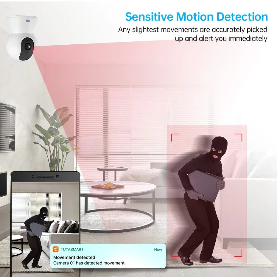 Caméra intérieure intelligente pour animaux — Wi-Fi 4K HD