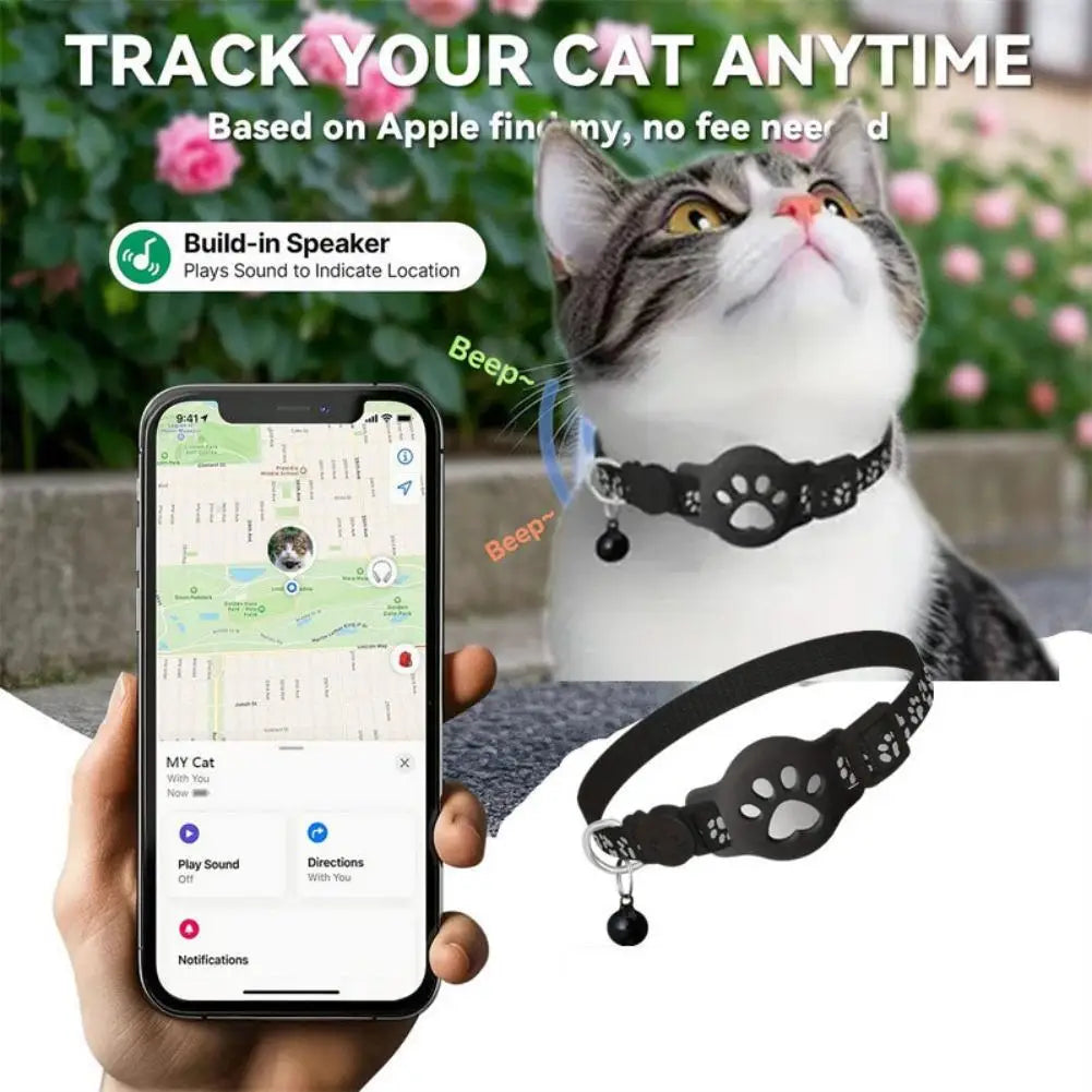 Collier GPS intelligent — Localisation en temps réel pour chat & chien