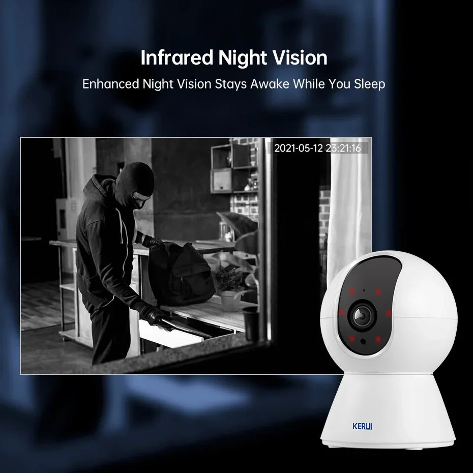 Caméra intérieure intelligente pour animaux — Wi-Fi 4K HD