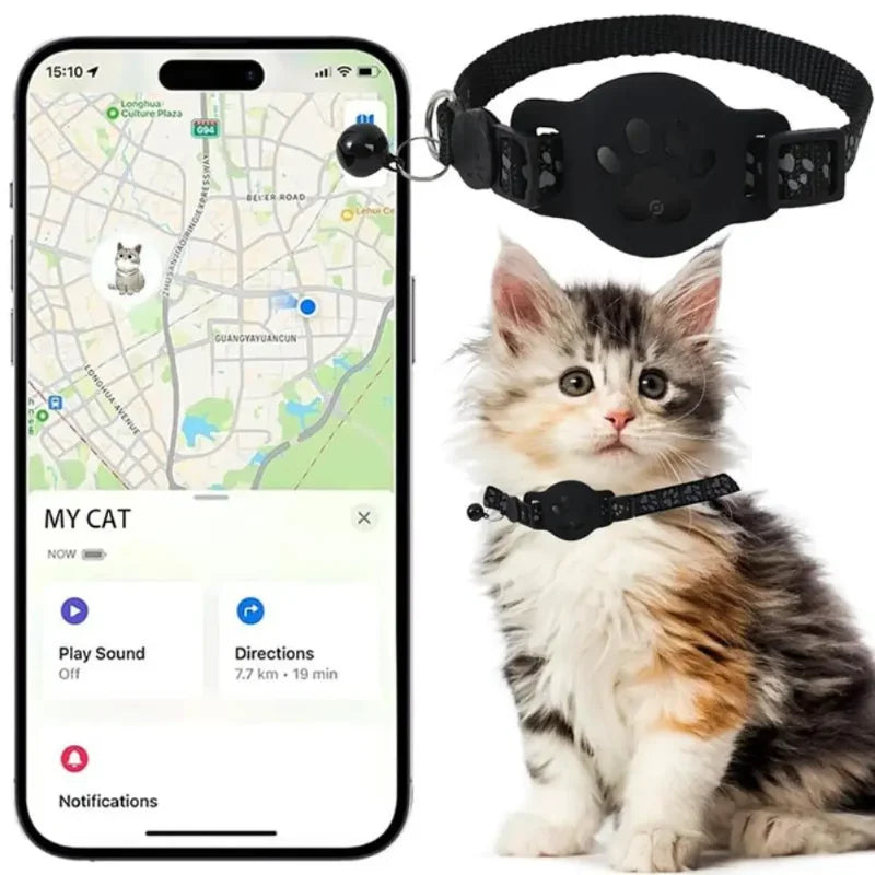 Collier GPS intelligent — Localisation en temps réel pour chat & chien