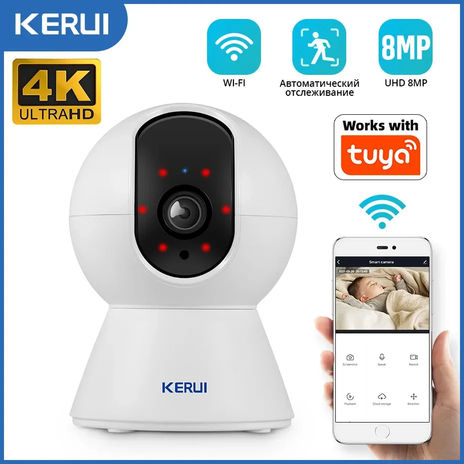 Caméra intérieure intelligente pour animaux — Wi-Fi 4K HD