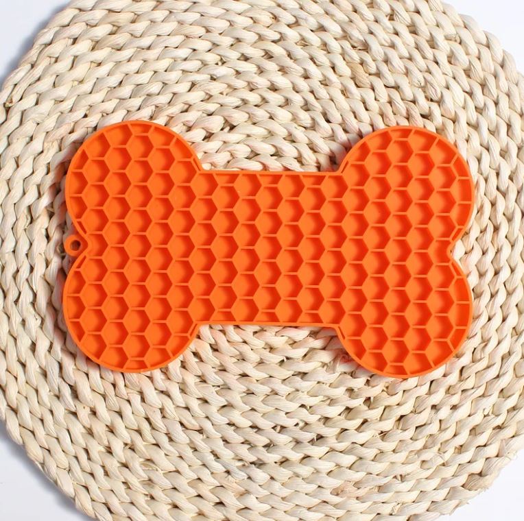 Bone Silicone Licking Dog  Mat