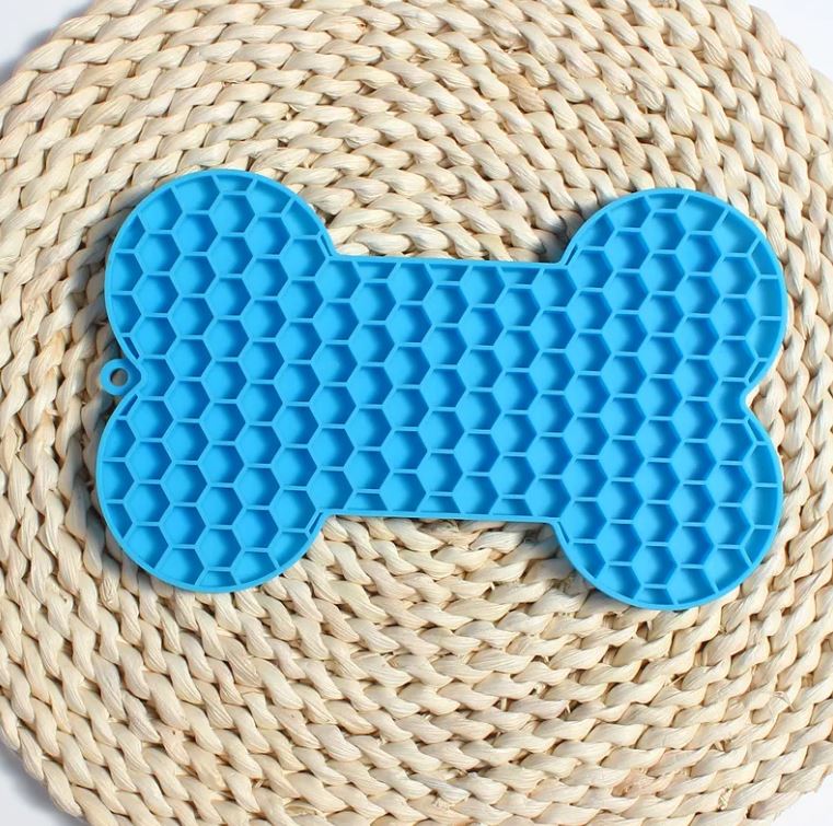 Bone Silicone Licking Dog  Mat
