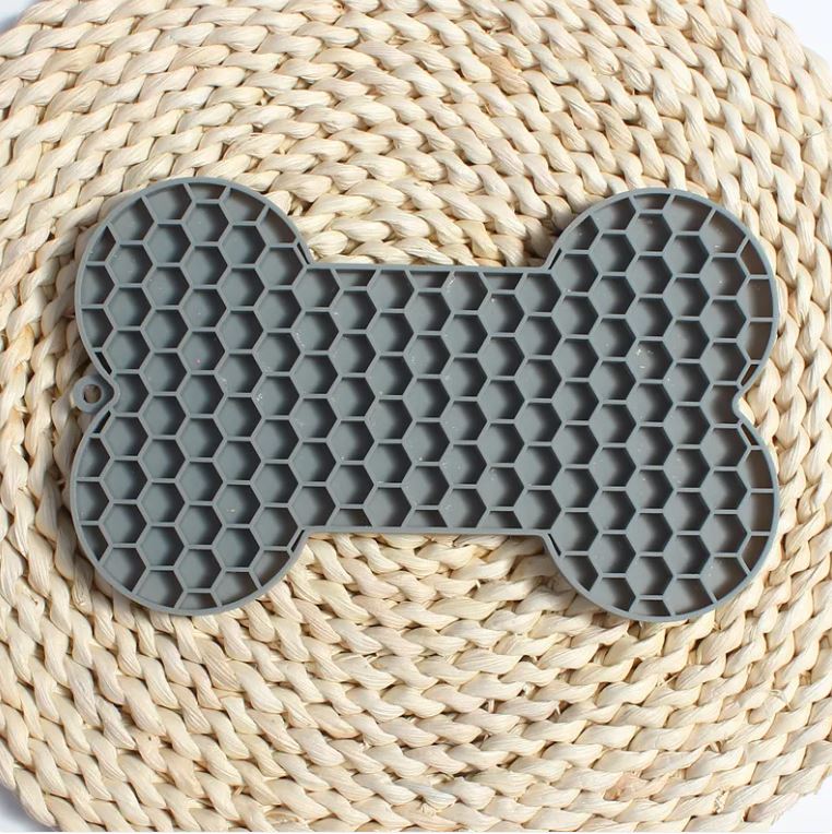 Bone Silicone Licking Dog  Mat